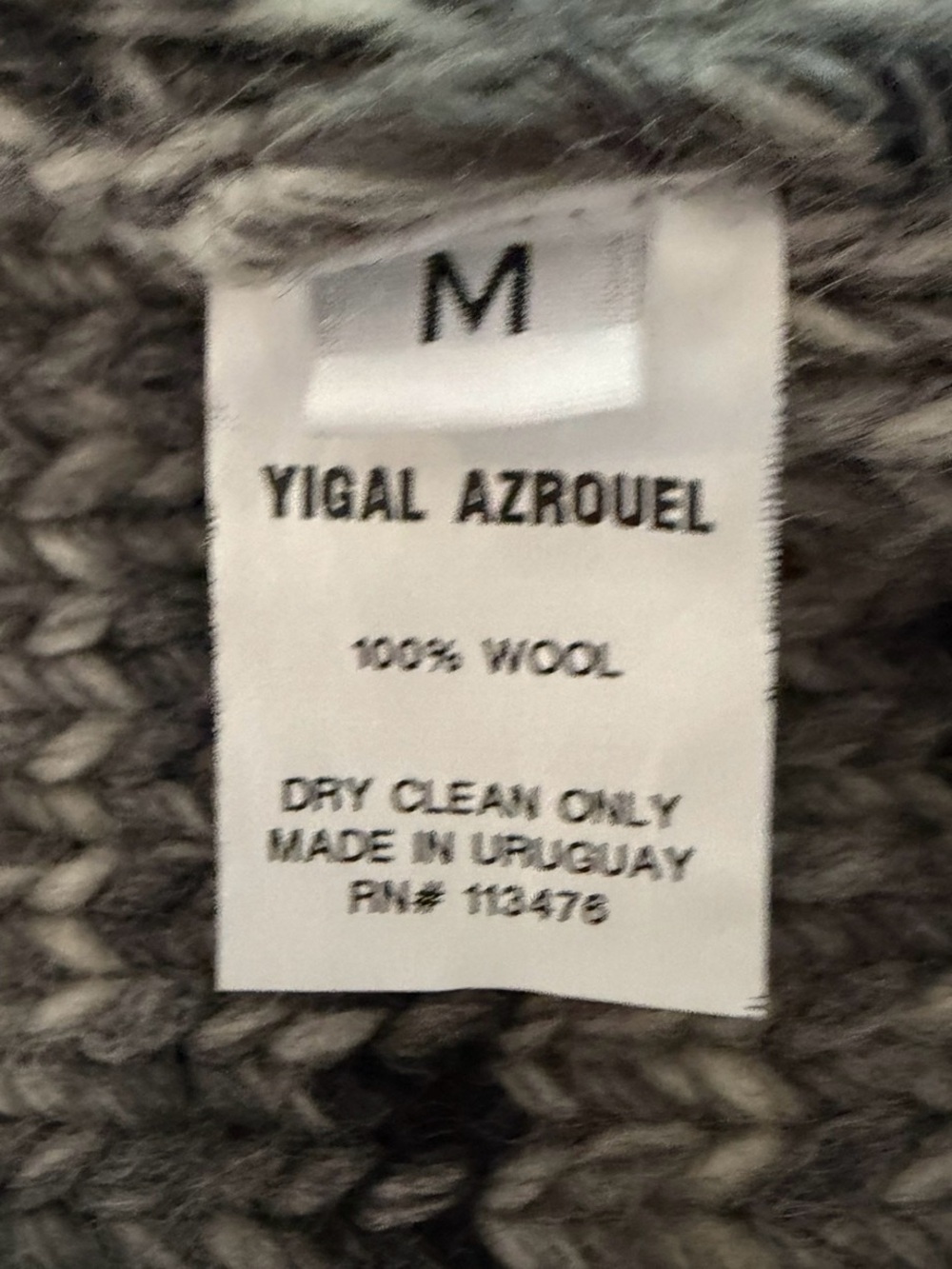 Yigal Azrouel Gray Marled Shawl Collar Cardigan - Picture 5 of 5